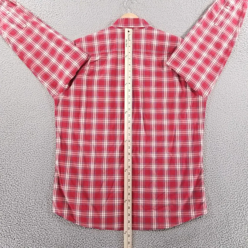 Southern Tide Shirt Mens Large Red Plaid Stretch Sport Classic Fit Button Down